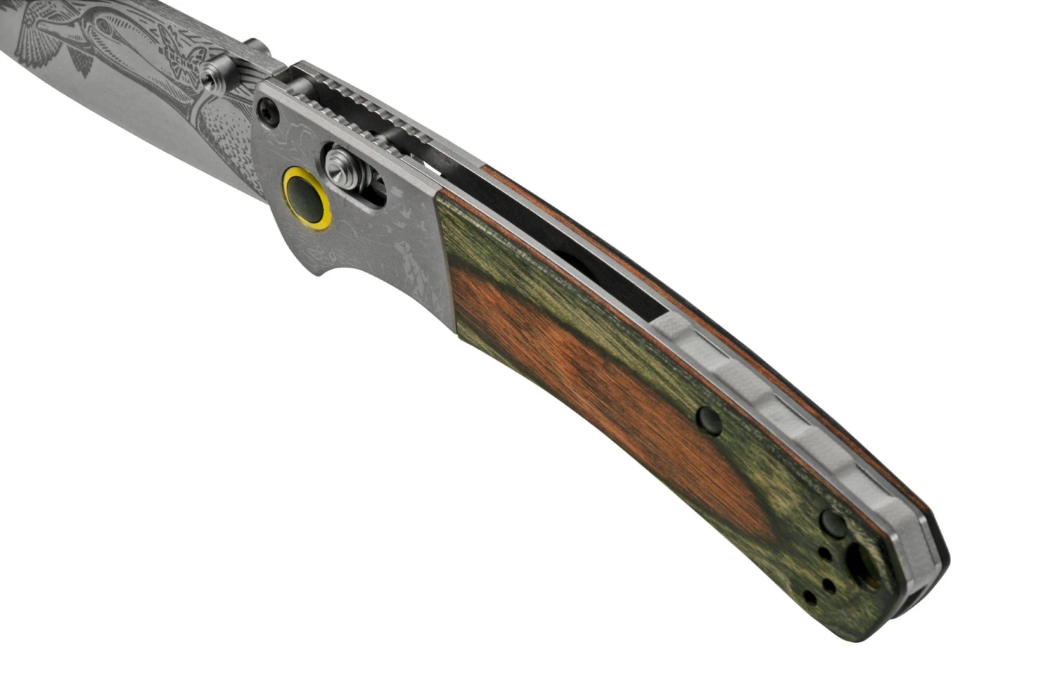 Benchmade Mini Crooked River Mallard Limited Edition Artist Series 15085-2203, Jagdtaschenmesser, Casey Underwood Design 6 Benchmade Mini Crooked River Mallard Limited Edition Artist Series 15085-2203, Jagdtaschenmesser, Casey Underwood Design – Bild 4