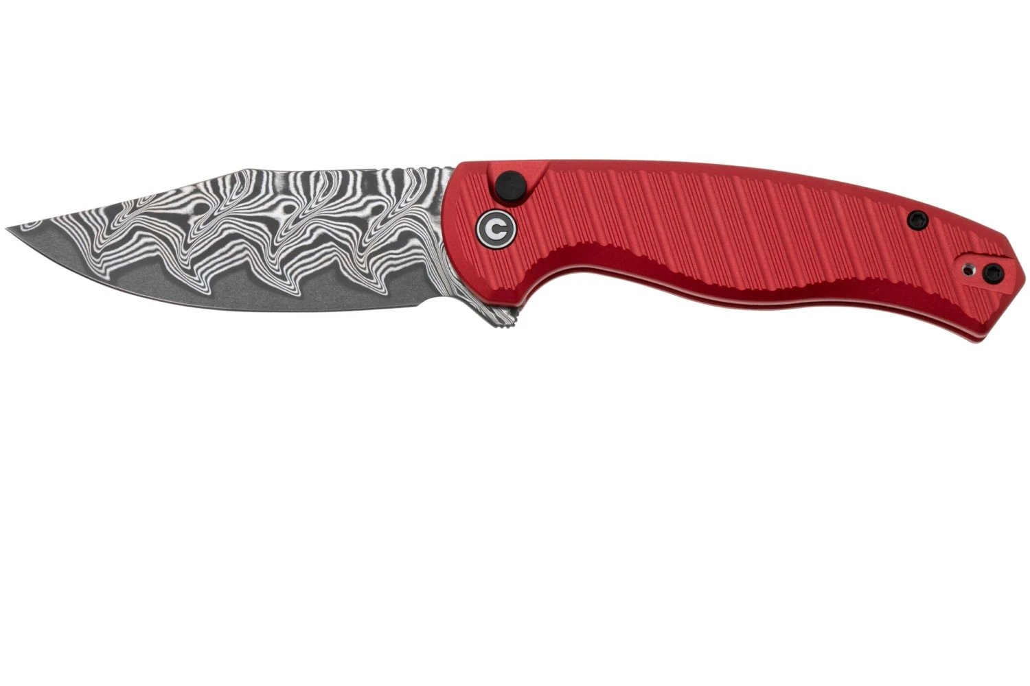 CIVIVI Stormhowl C23040B-DS1, Damascus, Milled Red Aluminum, Taschenmesser 3 CIVIVI Stormhowl C23040B-DS1, Damascus, Milled Red Aluminum, Taschenmesser