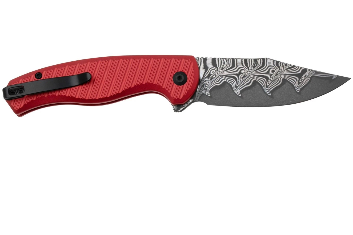 CIVIVI Stormhowl C23040B-DS1, Damascus, Milled Red Aluminum, Taschenmesser 4 CIVIVI Stormhowl C23040B-DS1, Damascus, Milled Red Aluminum, Taschenmesser – Bild 2