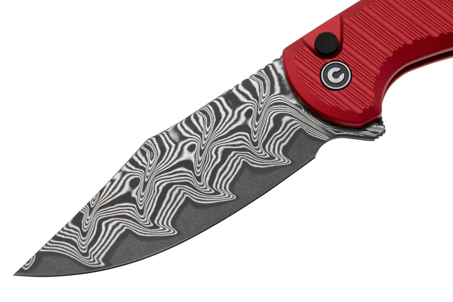 CIVIVI Stormhowl C23040B-DS1, Damascus, Milled Red Aluminum, Taschenmesser 5 CIVIVI Stormhowl C23040B-DS1, Damascus, Milled Red Aluminum, Taschenmesser – Bild 3
