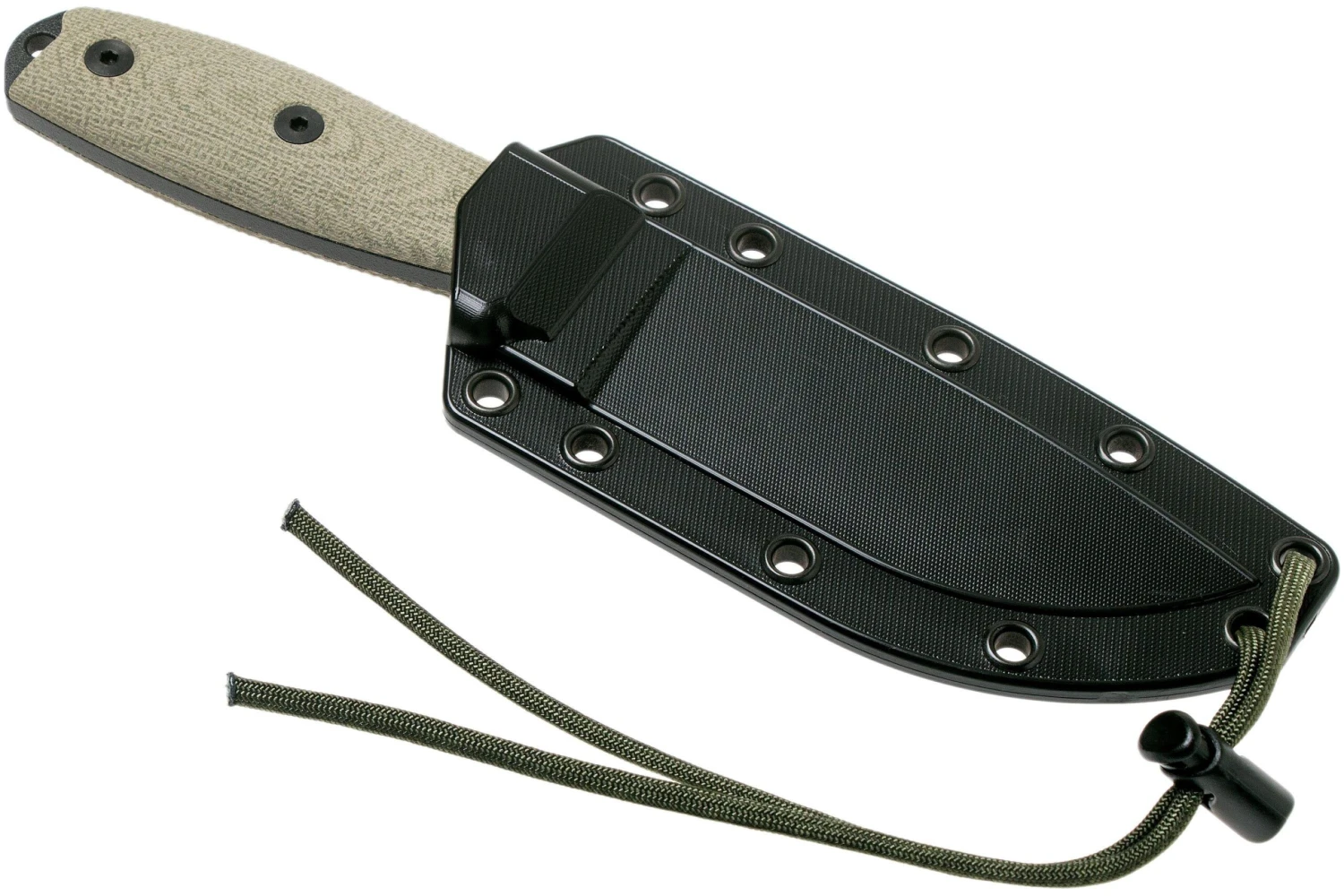 ESEE Model 4 Schwarze Klinge 3D Grünes Canvas Micarta Survivalmesser 4PB-017 Schwarze Scheide + Gürtelclip 8 ESEE Model 4 Schwarze Klinge 3D Grünes Canvas Micarta Survivalmesser 4PB-017 Schwarze Scheide + Gürtelclip – Bild 6