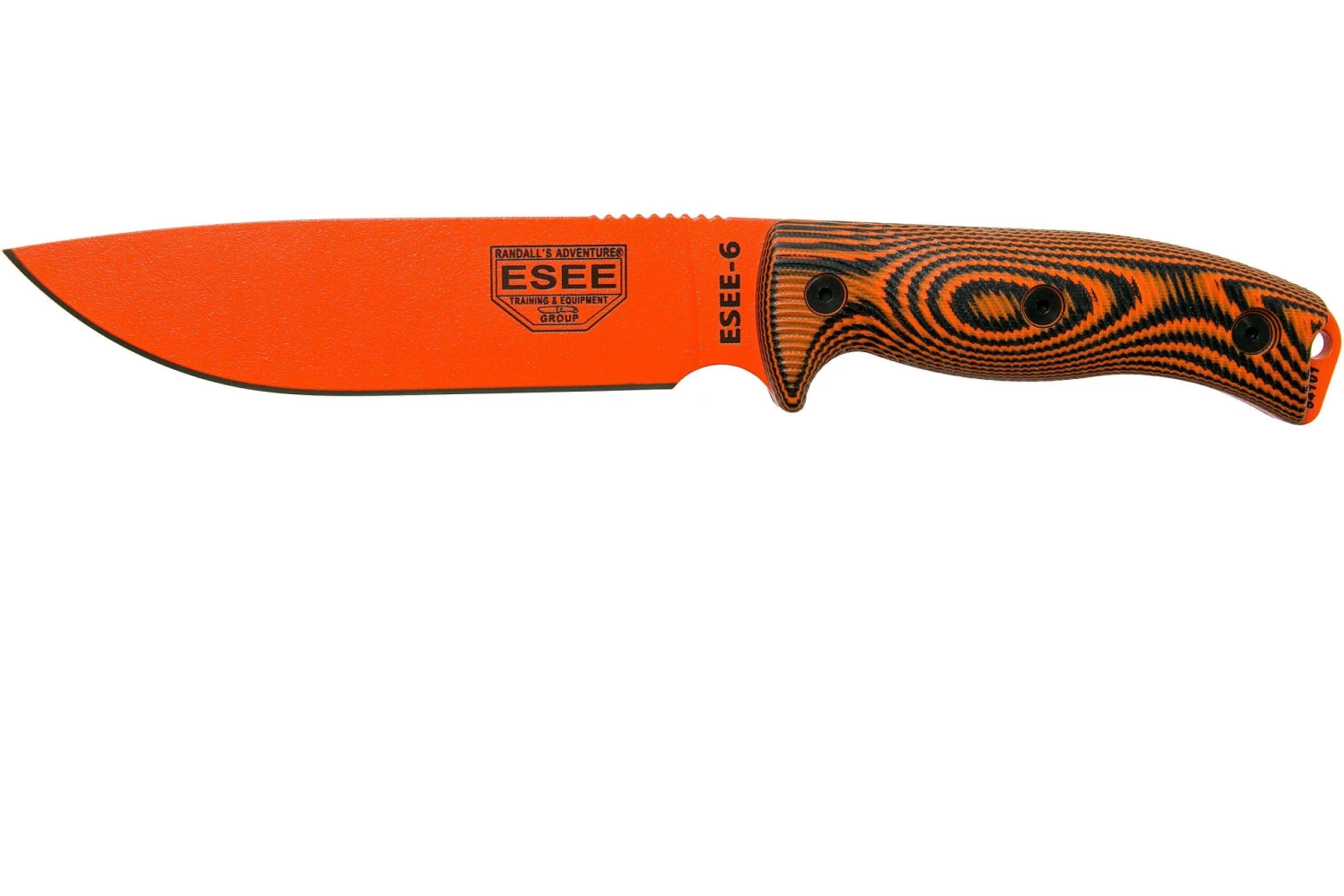 ESEE Model 6 Orangefarbene 3D Klinge, Neon Schwarz Orangefarbenes G10 Survivalmesser 6POR-006 Schwarze Scheide + Klemmplatte 3 ESEE Model 6 Orangefarbene 3D Klinge, Neon Schwarz Orangefarbenes G10 Survivalmesser 6POR-006 Schwarze Scheide + Klemmplatte
