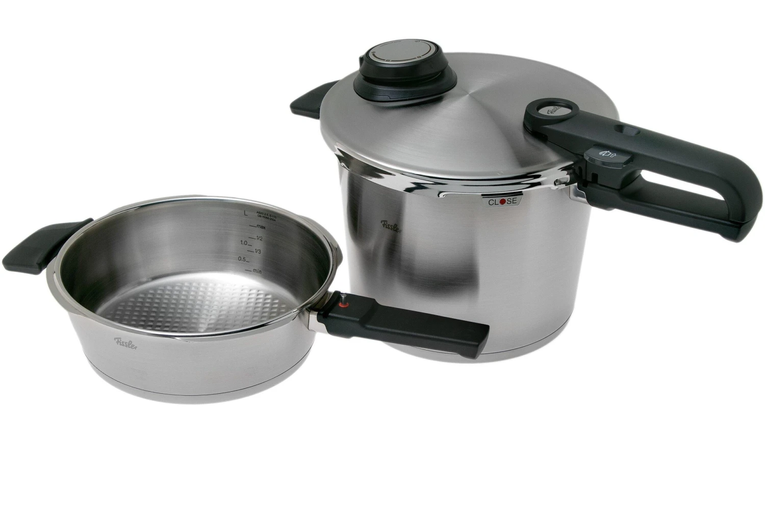 Fissler Fissler Vitavit Premium® 622-412-12-070, 3-teiliges Schnellkochtopfset Mit Dampfeinsatz 3 Fissler Fissler Vitavit Premium® 622-412-12-070, 3-teiliges Schnellkochtopfset Mit Dampfeinsatz