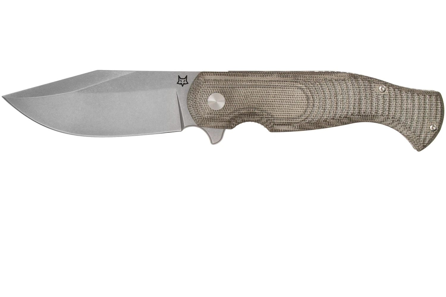 Fox Knives Eastwood Tiger 524G Stonewashed D2, Green Micarta Taschenmesser, Gudy Van Poppel Design 3 Fox Knives Eastwood Tiger 524G Stonewashed D2, Green Micarta Taschenmesser, Gudy Van Poppel Design