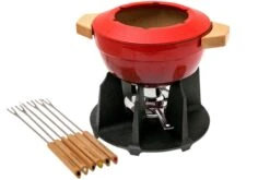 Le Creuset Fondue-Set Mit Holzgriffen, 2L, Kirschrot