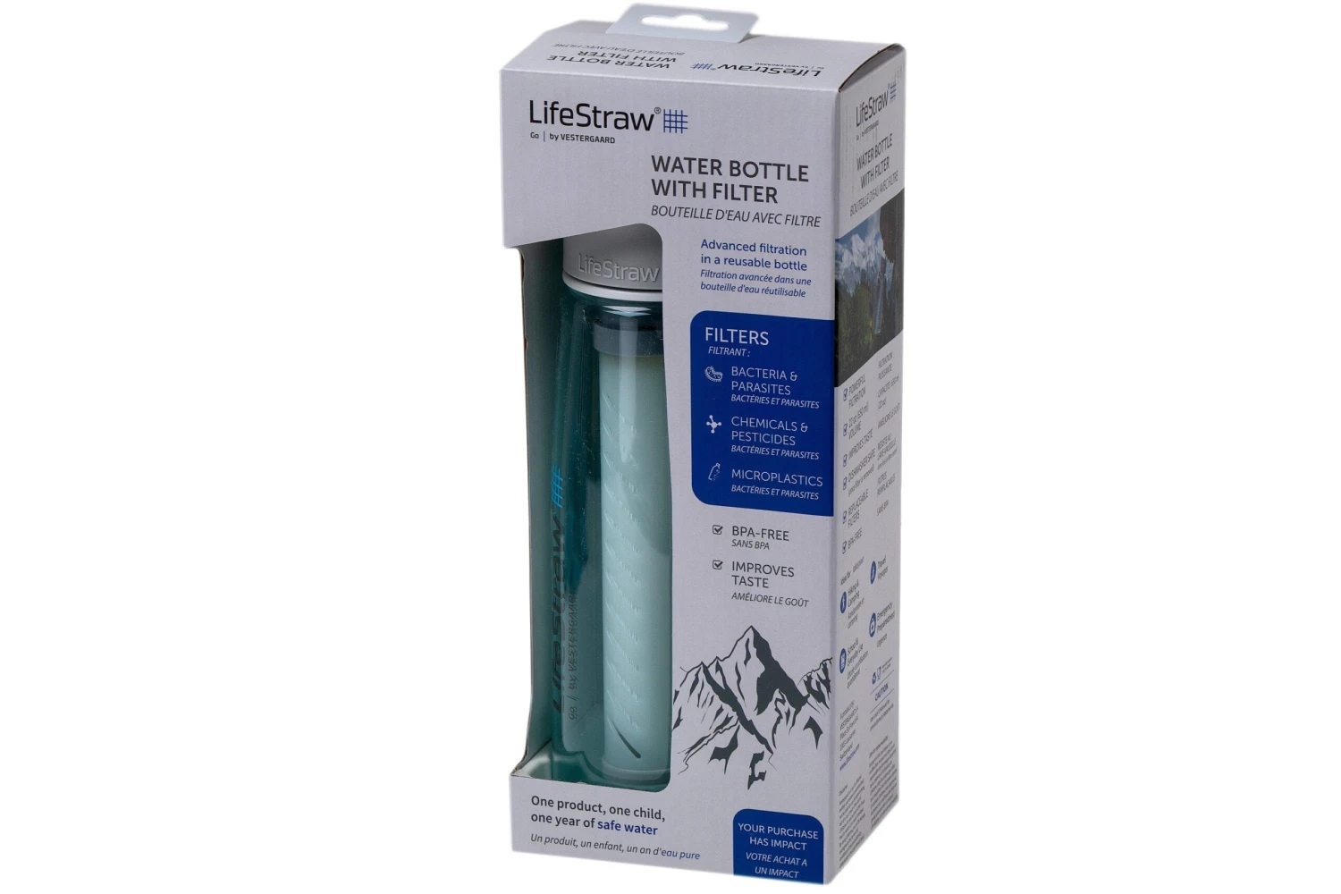 LifeStraw Go 2-stage Wasserflasche Mit Filter, Hellblau 6 LifeStraw Go 2-stage Wasserflasche Mit Filter, Hellblau – Bild 4