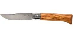 Opinel Taschenmesser No. 8 Luxury Range Mit Lederetui, Olivenholz