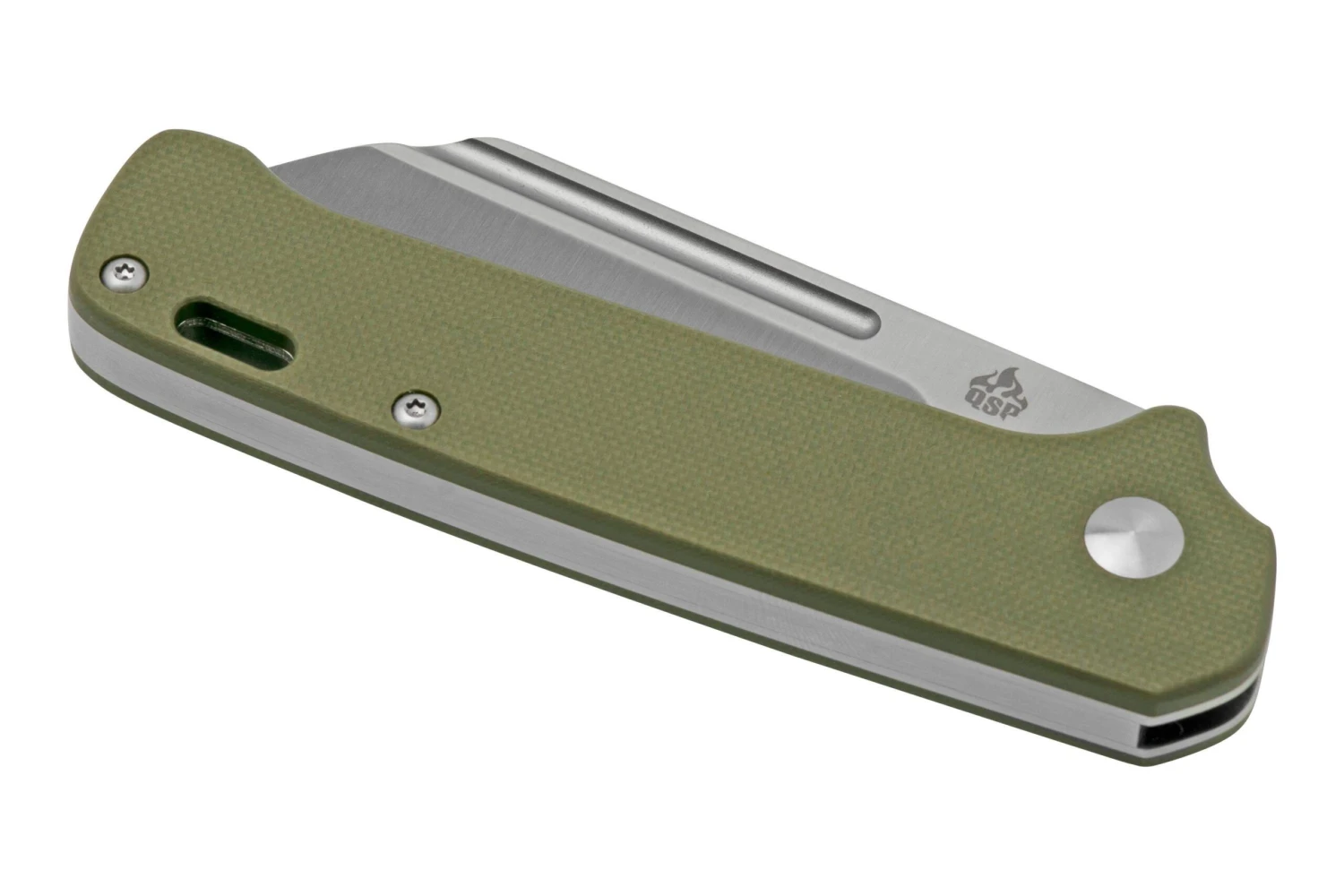 QSP Knife Penguin QS130SJ-D 14C28N Satin, Green G10, Slipjoint Taschenmesser 8 QSP Knife Penguin QS130SJ-D 14C28N Satin, Green G10, Slipjoint Taschenmesser – Bild 6