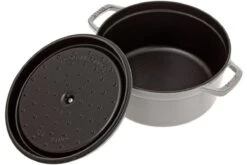 Staub Cocotte / Bräter 26cm, 5,2L, Grau Mit Dämpfeinsatz -OutFit Verkäufe SB1133818 03 staub sb1133818 03