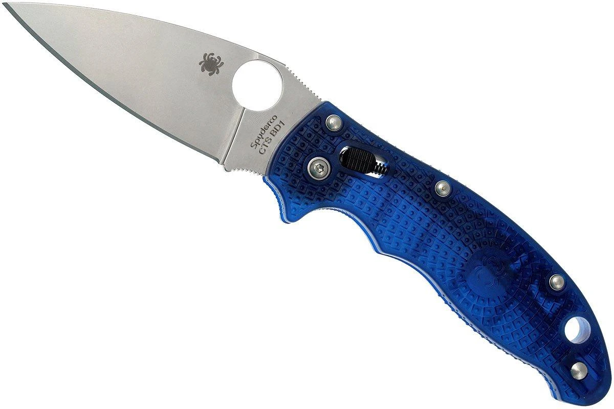 Spyderco Manix 2 Translucent PE - C101PBL2, Blau 4 Spyderco Manix 2 Translucent PE - C101PBL2, Blau – Bild 2