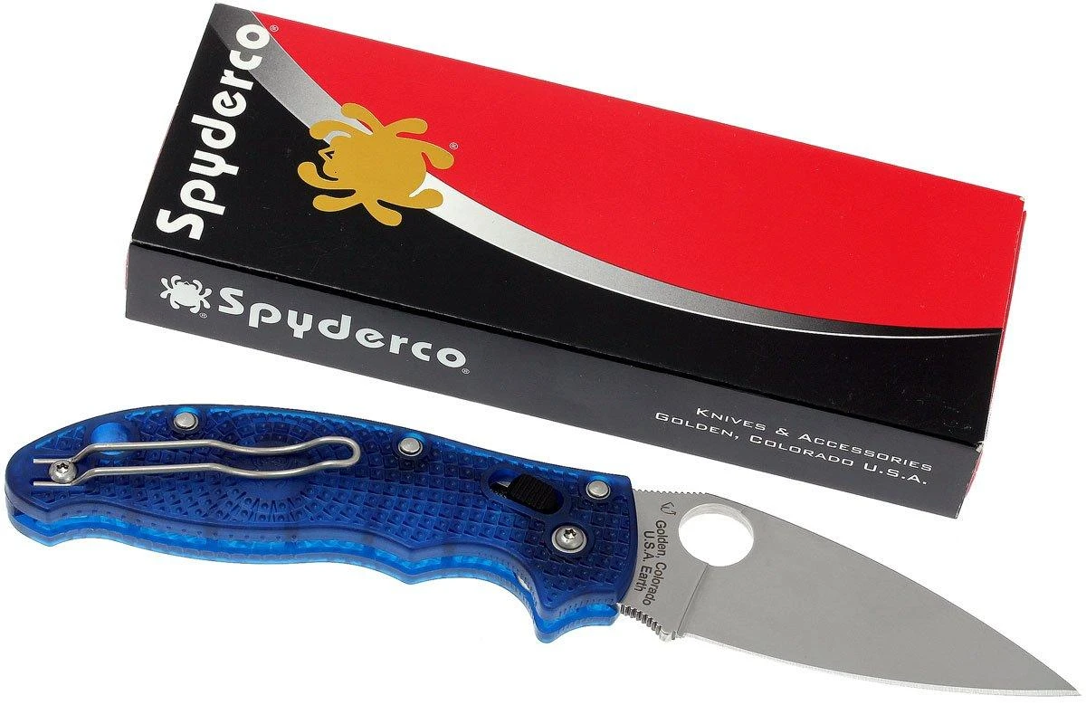 Spyderco Manix 2 Translucent PE - C101PBL2, Blau 11 Spyderco Manix 2 Translucent PE - C101PBL2, Blau – Bild 9