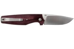 Viper Dan 1 5928CBR Burgundy Micarta N690, Drop-Point-Klinge