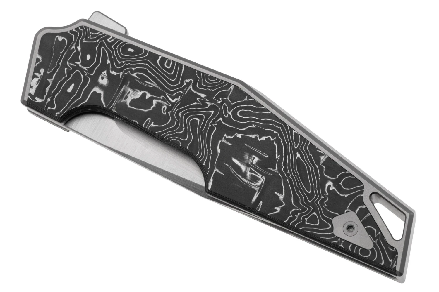 WE Knife OAO One And Only WE23001-1, Satin CPM 20 CV, Gray Titanium Aluminium Foil Carbon Fiber, Taschenmesser 8 WE Knife OAO One And Only WE23001-1, Satin CPM 20 CV, Gray Titanium Aluminium Foil Carbon Fiber, Taschenmesser – Bild 6