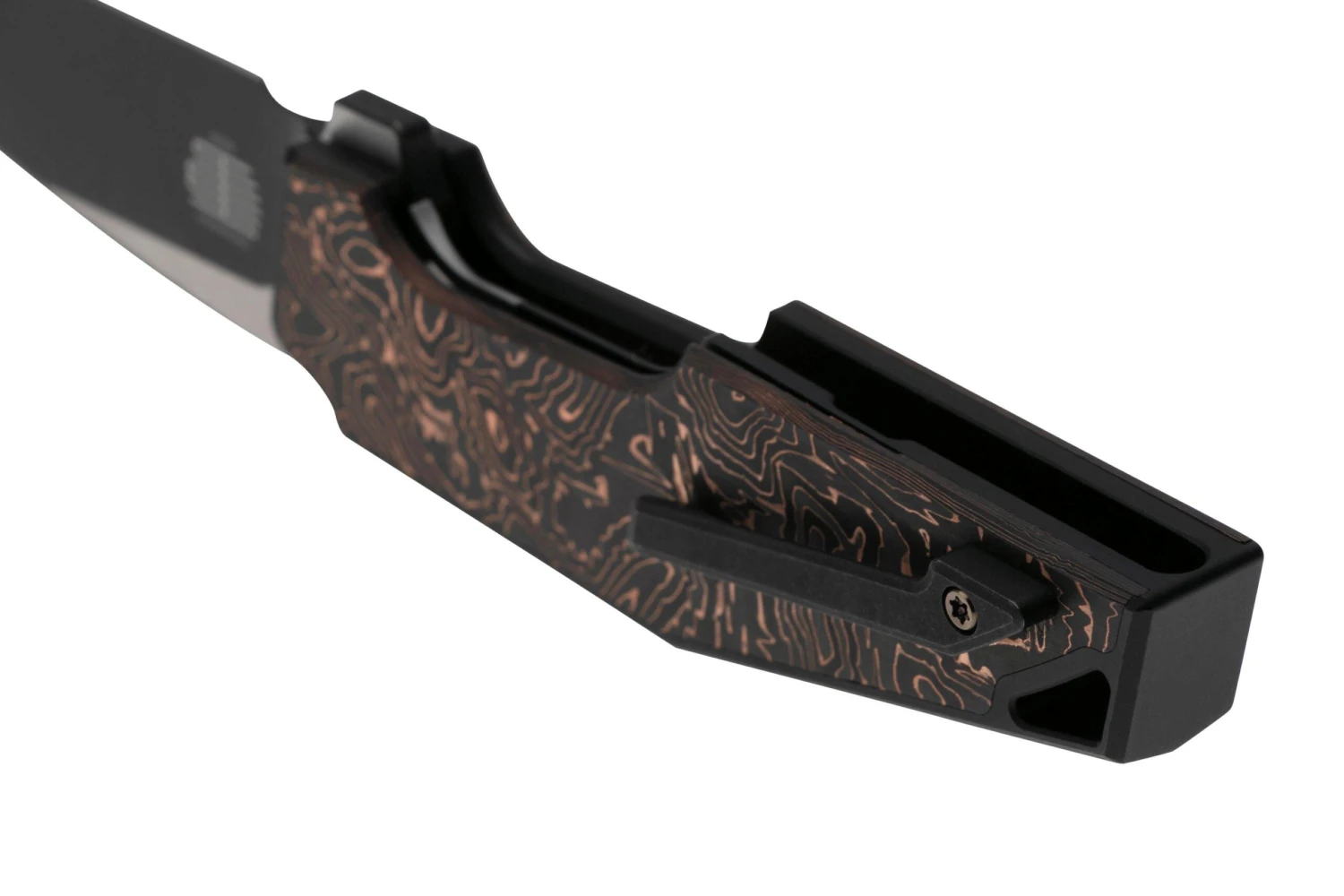 WE Knife OAO One And Only WE23001-2, Blackwashed CPM 20 CV, Black Titanium Copper Foil Carbon Fiber, Taschenmesser 6 WE Knife OAO One And Only WE23001-2, Blackwashed CPM 20 CV, Black Titanium Copper Foil Carbon Fiber, Taschenmesser – Bild 4