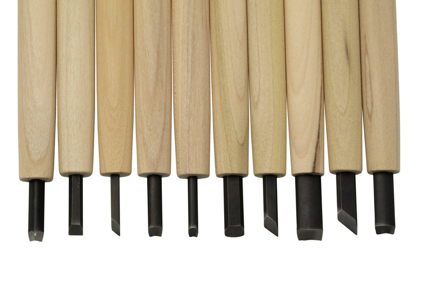 Yoshiharu W-10 Mitomoto Japanisches Holzschnitzmesser, 10er Set Im Stoffetui 5 Yoshiharu W-10 Mitomoto Japanisches Holzschnitzmesser, 10er Set Im Stoffetui – Bild 3